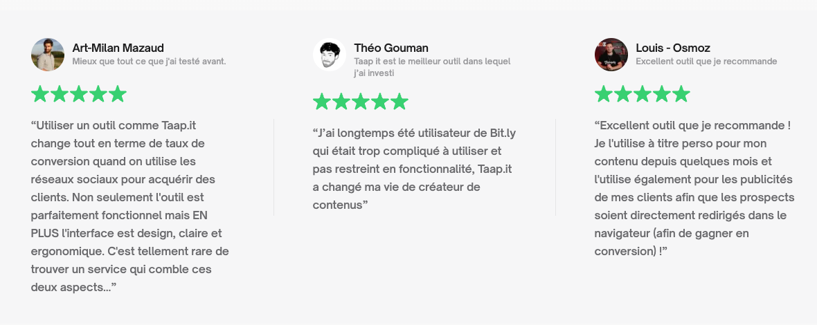 Témoignages clients taap.it